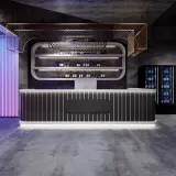 Modern Curved LED Lighted Reception Desk - Maoters thumbnail 2