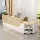 Simple L-shape Wood Reception Desk – Maoters thumbnail 2