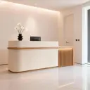 Luxury Wabi-Sabi Reception Desk – Salon & Boutique Counter thumbnail 2