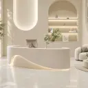 Curved Front Desk For Commercial Spaces thumbnail 2