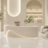 Curved Front Desk For Commercial Spaces thumbnail 2