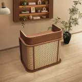 Luxury Rattan Reception Desk – Restaurant & Café Counter thumbnail 2