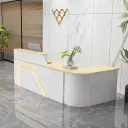Classic And Versatile Rounded Cashier Reception Desk thumbnail 2