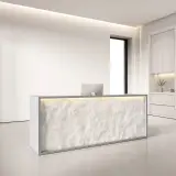 Stone Texture Reception Desk for Offices - Maoters thumbnail 2