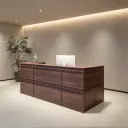 Mid-Century Modern Wood Reception Desk thumbnail 2