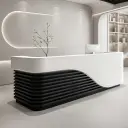 Minimal Lobby Two-Tone Reception Desk - Maoters thumbnail 3