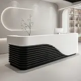 Minimal Lobby Two-Tone Reception Desk - Maoters thumbnail 3