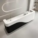 Minimal Lobby Two-Tone Reception Desk - Maoters thumbnail 4