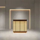 Wabi-sabi Style Reception Desk Made Of Rattan thumbnail 1
