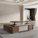 Contemporary Executive Office Desk with Electric Lift thumbnail 1
