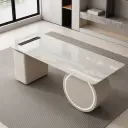 Cream Desk Modern Office Desk thumbnail 4