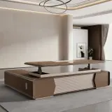 Contemporary Executive Office Desk with Electric Lift thumbnail 4