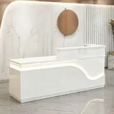 Minimalist Modern Reception Desk with LED Light Accent for Luxury Office Interiors - Maoters thumbnail 4