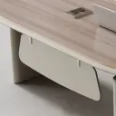 Electric Height Adjustable Standing Desk with Storage Cabinet – Modern Office Desk thumbnail 11