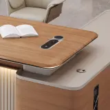 Light Luxury Executive Desk with Side Cabinet thumbnail 12