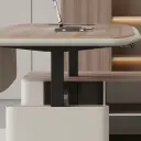 Electric Height Adjustable Standing Desk with Storage Cabinet – Modern Office Desk thumbnail 12