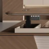 Contemporary Executive Office Desk with Electric Lift thumbnail 9