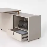 Modern Minimalist L-Shaped Executive Desk - Maoters thumbnail 8