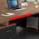 Modern L-Shaped Manager Executive Desk - Maoters thumbnail 10