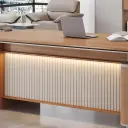 Light Luxury Executive Desk with Side Cabinet thumbnail 13