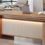 Light Luxury Executive Desk with Side Cabinet thumbnail 13