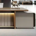 Luxury Office Desk with Light Aesthetic — Modern Simple Design for High-End Study thumbnail 10