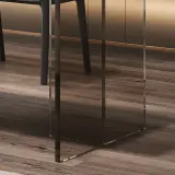 Italian Minimalist Desk with Outlet Solid Wood thumbnail 10