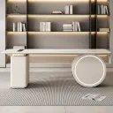 Cream Desk Modern Office Desk thumbnail 3