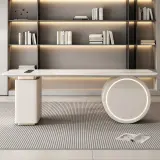 Cream Desk Modern Office Desk thumbnail 3