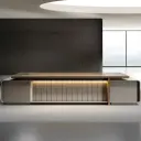 Luxury Office Desk with Light Aesthetic — Modern Simple Design for High-End Study thumbnail 3