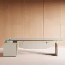 Elegant Light Luxury Office Desk — Simple Modern Design for Professional Home Office thumbnail 3