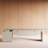 Elegant Light Luxury Office Desk — Simple Modern Design for Professional Home Office thumbnail 3