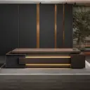 Large Contemporary Executive Desk for Premium Office Spaces and Workrooms - Maoters thumbnail 3