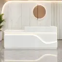 Minimalist Modern Reception Desk with LED Light Accent for Luxury Office Interiors - Maoters thumbnail 3