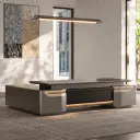 Modern Executive Desk with Sculpted Design for Executive Offices – Maoters thumbnail 1