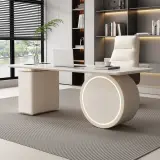 Cream Desk Modern Office Desk thumbnail 2