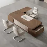Contemporary Executive Office Desk with Electric Lift thumbnail 2