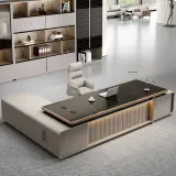 Electric Height Adjustable Executive Desk thumbnail 2