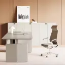 Elegant Light Luxury Office Desk — Simple Modern Design for Professional Home Office thumbnail 2