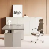 Elegant Light Luxury Office Desk — Simple Modern Design for Professional Home Office thumbnail 2