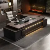 Large Contemporary Executive Desk for Premium Office Spaces and Workrooms - Maoters thumbnail 2