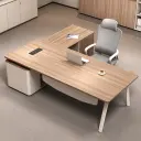 Luxury L-shaped executive desk suitable for high-end office interiors - Maoters thumbnail 2