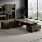 Modern L-Shaped Executive Desk for Executive Offices – Maoters thumbnail 2