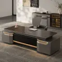Modern Executive Desk with Sculpted Design for Executive Offices – Maoters thumbnail 2