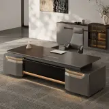 Modern Executive Desk with Sculpted Design for Executive Offices – Maoters thumbnail 2