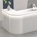 Thickened Curved Corner Painted Reception Desk thumbnail 9
