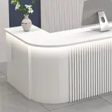 Thickened Curved Corner Painted Reception Desk thumbnail 9