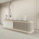 Soft Curved Multi Workstation Reception Counter - Maoters thumbnail 2