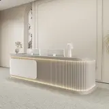 Soft Curved Multi Workstation Reception Counter - Maoters thumbnail 2