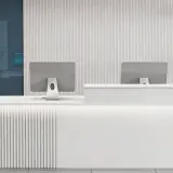 Thickened Curved Corner Painted Reception Desk thumbnail 10
